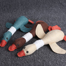 Load image into Gallery viewer, 020-1 Fleece Chew Play Toys Pet Squeaky Puppy Chew Squeaker Quack Sound Doll Toy Creative Simulation Donut Pet Supplies Dog Toys