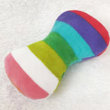 Load image into Gallery viewer, 020-1 Fleece Chew Play Toys Pet Squeaky Puppy Chew Squeaker Quack Sound Doll Toy Creative Simulation Donut Pet Supplies Dog Toys