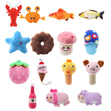Load image into Gallery viewer, 1pc Plush Squeaky Bone Dog Toys Bite-Resistant Clean Dog Chew Puppy Training Toy Soft Banana Carrot And Vegetable Pet Supplies