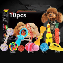Load image into Gallery viewer, Puppy Dog Pet Chew Toys Gift Set Pet Rope Toys Durable Cotton Clean Teeth for Small To Medium Dogs Toy Cats Pet Supplies
