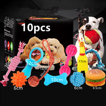 Load image into Gallery viewer, Puppy Dog Pet Chew Toys Gift Set Pet Rope Toys Durable Cotton Clean Teeth for Small To Medium Dogs Toy Cats Pet Supplies
