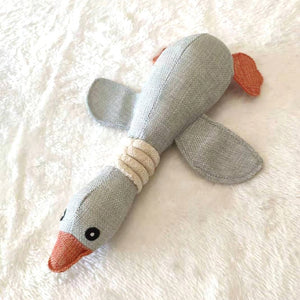 020-1 Fleece Chew Play Toys Pet Squeaky Puppy Chew Squeaker Quack Sound Doll Toy Creative Simulation Donut Pet Supplies Dog Toys