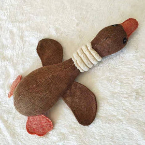 020-1 Fleece Chew Play Toys Pet Squeaky Puppy Chew Squeaker Quack Sound Doll Toy Creative Simulation Donut Pet Supplies Dog Toys
