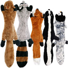 Load image into Gallery viewer, 2019 New cute plush toys squeak pet wolf rabbit animal plush toy dog chew squeaky whistling involved squirrel dog toys
