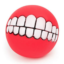 Load image into Gallery viewer, Pet Dog Ball Teeth Funny Trick Toy Silicone Toy Chew Squeaker Squeaky Sound Dogs Pet Play Toy
