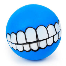 Load image into Gallery viewer, Pet Dog Ball Teeth Funny Trick Toy Silicone Toy Chew Squeaker Squeaky Sound Dogs Pet Play Toy
